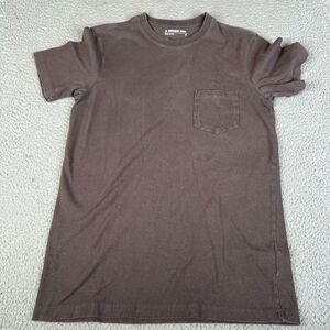American Giant T Shirt Mens Small Brown Crew Basic Tee Made in USA